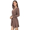 Women's Cross V-Neck Wrap Ruffle Party Mini Dress - 2 of 4
