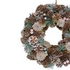 Northlight Glittered Pine Cones and Berries Artificial Christmas Wreath, 13-Inch, Unlit - 2 of 4