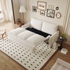 KWPZQEB 70.9" Pull Out Sofa Bed, Velvet Loveseat Bed with 2-in-1 Pillow & Blanket Set, Modern Pull Out 3-Seater Sofa, Space Saving for Apartments - 4 of 4
