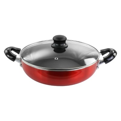 Better Chef Professional Results 16 in. Aluminum Nonstick Stovetop Deep  Frying Pan in Granite with Lid 985117937M - The Home Depot