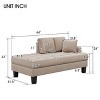 LOVMOR Deep Tufted Upholstered Textured Fabric 2 pieces Chaise Lounge set,2 Toss Pillow included,Living room Bedroom Use - 4 of 4