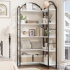 L-Shape Corner Bookshelf, 5-Tier Bookcase, Modern Display Shelf Book Shelves with Metal Frame, Freestanding Storage Shelves for Home Office Use - 4 of 4
