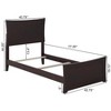 AFI Furnishings Metro Twin Traditional Bed with Matching Footboard and Turbo Charger in Espresso - 2 of 4