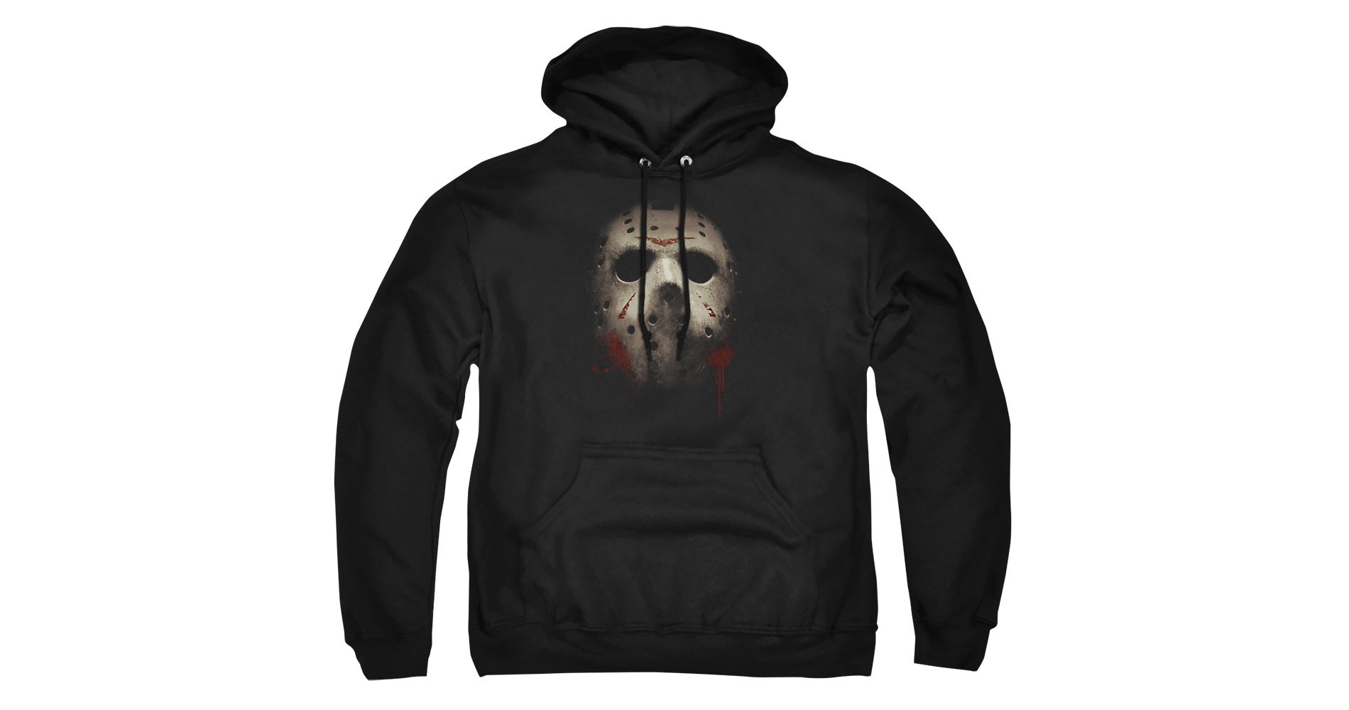 Men's Friday The 13Th Jason Voorhees Large Face Mask Pull-Over Hoodie