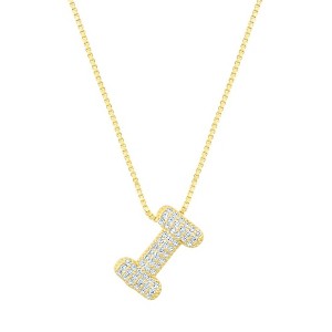 Adornia 14k Gold Plated Pave Bubble Letter - 1 of 1
