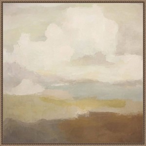 Amanti Art 30"x30" Cloudy Serenades by Urban Road Framed Wall Art Print: Polystyrene Brown Frame, Abstract Lithograph - 1 of 4