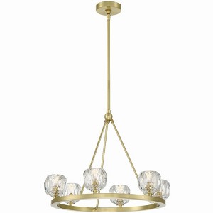 Crystorama Lighting Aragon 6 - Light Chandelier in  Soft Brass - 1 of 4