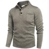 COOFANDY Men's Casual Henley Pullover Thermal Fleece Slim Fit Sweater - 2 of 4