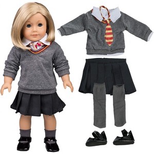 Dress Along Dolly Hermione Granger Harry Potter Outfit for American Girl Doll, 6 Pieces - 1 of 3