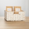 mDesign Woven Farmhouse Pantry Food Storage Bin Basket Box - 3 Pack - Gray Ombre - 3 of 4