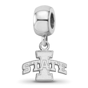 Black Bow Jewelry Sterling Silver Iowa State Cyclones NCAA Bead Charm - 1 of 4