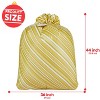 JOYFY 3pcs Large Christmas Bags Jumbo Gift Bags for Xmas 44" * 36" - 3 of 4