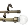 Urbanest Crackle Glass Manhattan 1-inch 3-4-inch Double Drapery Curtain Window Rod Set - 4 of 4