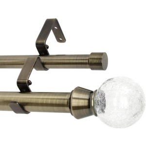 Urbanest Crackle Glass Manhattan 1-inch 3-4-inch Double Drapery Curtain Window Rod Set - 1 of 3