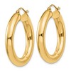 Black Bow Jewelry 5mm, 14k Yellow Gold Classic Round Hoop Earrings, 30mm (1 1/8 Inch) - 2 of 4