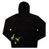 Jurassic Park Logo Wrap-Around Raptor Adult Black Long Sleeve Hooded Sweatshirt - 4 of 4