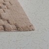 Knightsbridge Luxurious Block Pattern High Quality Year Round Cotton With Non-Skid Back Bath Rug, Natural - 2 of 4