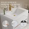 TUYOHW Floating Bathroom Vanity with Sink, Modern Wall-Mounted Bathroom Storage Vanity Cabinet with Resin Top Basin and Soft Close Drawers - 4 of 4