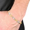 Pompeii3 Men's Figaro link 14k Gold (19gram) or Platinum (31gram) 6mm Bracelet 8" - 3 of 4