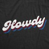 Womens Funny T Shirts Howdy Glitter Sarcastic Graphic Novelty Tee For Ladies - Crazy Dog Women's T Shirt For Retro Fans Black 3XL - 2 of 4