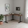 HomeRoots 59" Adjustable Brown and Black L Shape Computer Desk - 2 of 4