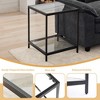 HYLEORY End Table with Charging Station, Side Table with USB Ports and Outlets, Sofa End Table Table for Living Room Bedroom, Nightstand with Shelve - 4 of 4