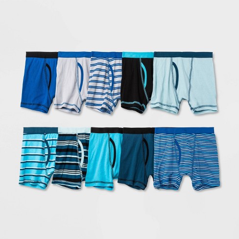 Men's Designer Underwear, Slim-Fit Boxers Midnight Blue Solid