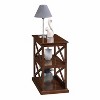 HomeStock Chairside End Table with Shelves Modern Farmhouse Three-Tier Storage Solid Wood with Beveled Edges for Living Spaces - 2 of 4