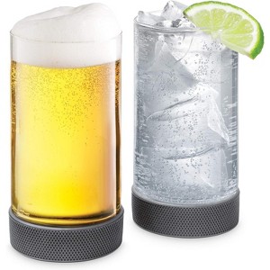 Final Touch Breakaway Hockey Puck Pint Glass, Set of 2 - 1 of 4