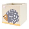 3 Sprouts Large 13 Inch Square Children's Foldable Fabric Storage Cube Organizer Box Soft Toy Bins, Pet Hedgehog and Yellow Rhino (2 Pack) - image 3 of 4