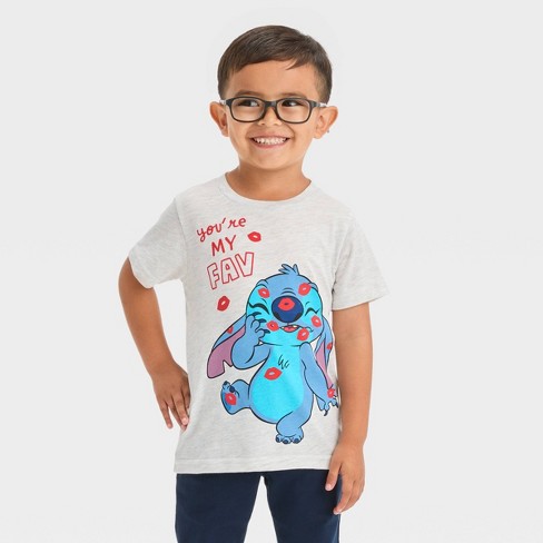 Girl's Lilo & Stitch Black Glasses Stitch Graphic Tee