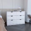 NicBex 6 Drawers Dresser for Bedroom,Simple Style Wooden Dresser with Free Handle,Dressers for Kids Room,Living Room,Entry and Hallway,White - 2 of 4