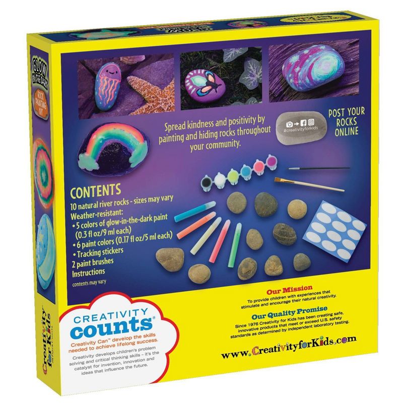Creativity for Kids Glow in the Dark Rock Painting Kit, 3 of 21