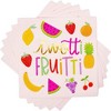 Sparkle and Bash 50 Pack Twotti Frutti Paper Napkins, 2nd Birthday Party Decorations (5 In) - 3 of 4