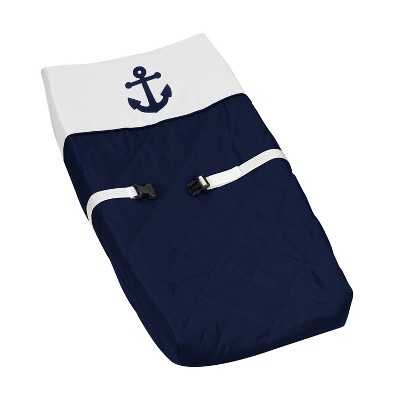 Sweet Jojo Designs Anchors Away Changing Pad Cover - Blue