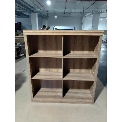6 Cube Display Shelf, 3 Tiers Storage Organizer, Cubby Bookshelf, Modern Bookcase, Wooden Open Bookshelf for Bedroom, Classroom, Office
