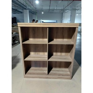 6 Cube Display Shelf, 3 Tiers Storage Organizer, Cubby Bookshelf, Modern Bookcase, Wooden Open Bookshelf for Bedroom, Classroom, Office - 1 of 1