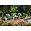 2pk Swaying Palms Rectangular Outdoor Throw Pillow Capri Blue - Pillow Perfect: Weather-Resistant, Tropical Design - 2 of 4