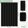 3Pack Bathroom Curtain Set with Shower Rug and Towel Waterproof Non Slip Black Bath Soft Hand Towel 12 Hooks Hotel Decor - 3 of 4