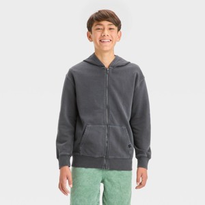 Boys' Zip-Up Hooded Sweatshirt - art class™ - 1 of 3