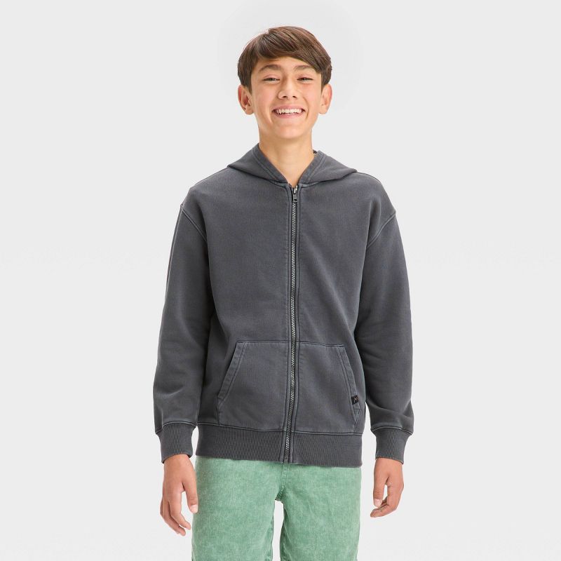 Boys' Zip-Up Hooded Sweatshirt - art class™, 1 of 5