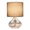 Creekwood Home Modern Glass Accent Table Lamp Smokey Gray Shade - 2 of 4