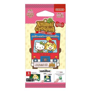 Nintendo France SARL Animal Crossing: New Leaf - Welcome Pack Sanrio - Amiibo 6 Card (Multi), Black, 2003266 - 1 of 3