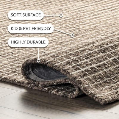 Melrose Hand-Tufted Wool Rectangular 9' x 12' Brown Rug