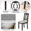 Rubber Wood Dining Chairs Set of 2, Upholstered Kitchen Chairs Side Stylish Kitchen Chairs with Solid Wood Legs and Padded Seat-Tanpinhause - 4 of 4
