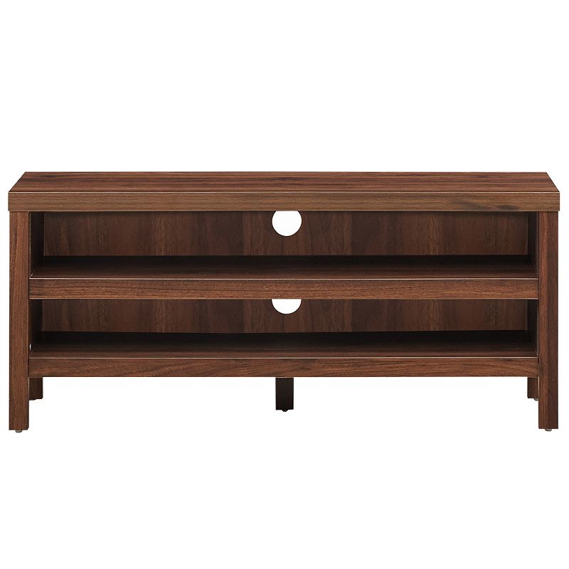 Tangkula TV Stand Fit 45” TV Media Center Open Console Cabinet with 2-Shelf Storage OakWalnut, 1 of 6