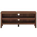 Tangkula TV Stand Fit 45” TV Media Center Open Console Cabinet with 2-Shelf Storage OakWalnut