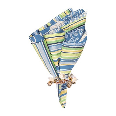 C&F Home Blue Shells Cotton Reversible Napkin Set of 6