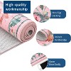 Washable Floral Rug, 5x7ft Non-Slip Foldable Area Rug, Machine Washable Pink Rug for Living Room Bedroom, Pet-Friendly - 4 of 4