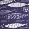 Saro Lifestyle Whimsical School of Fish Outdoor Pillow with Poly Fill, 18"x18", Blue - 3 of 4